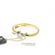 Salvini anello solitario oro giallo e bianco e diamante ct.0,24 ref. n52441